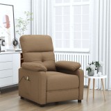 VidaXL Fotoliu de masaj, maro, material textil