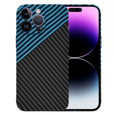 Husa pentru Apple iPhone 14 Pro Max, Techsuit, Carbonite FiberShell, Bleu foto