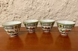 4 BOLURI DIN PORTELAN CHINEZESC- PICTATE MANUAL- MADE IN CHINA
