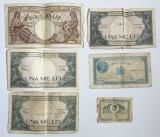Lot 6 Bancnote circulate Romania in al Doilea Război Mondial 1941 1945