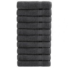 vidaXL Prosoape de baie SOLUND 10 buc antracit 100x150 cm 600 gsm
