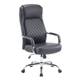 Scaun de birou directorial Rianda Negru 70x6x116-124 cm
