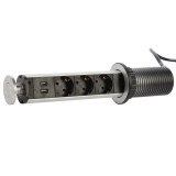 Prelungitor pop-up Hoff YL-2113 cu 3 prize si 2 USB