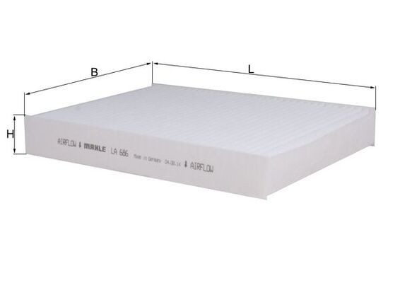 MAHLE LA 686 Filtru, aer habitaclu