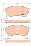 TRW GDB1843 COTEC set placute frana,frana disc