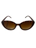 Ochelari de soare dama, UV400, Plastic, Maro, Oem