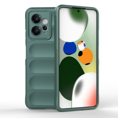 Husa pentru xiaomi redmi 12 4g / 12 5g, antisoc, margini cu striatii, design minimalist, green foto