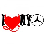 Cumpara ieftin Sticker I Love My MERCEDES