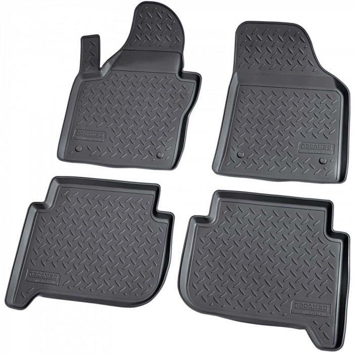 Set de 4 covorase cauciuc 3D stil tavita premium pentru VW Touran 1T din 2003-2015