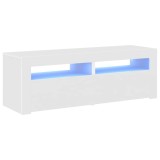 Cumpara ieftin Comoda TV cu lumini LED, alb, 120x35x40 cm