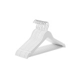 Set 10 umerase din lemn, Songmics, CRW03W10, Alb, 44 x 23 cm