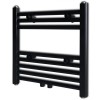 Radiator port-prosop &icirc;ncălzire centrală baie, drept, negru, 480x480 mm, vidaXL