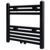 Radiator port-prosop încalzire centrala baie, drept, negru, 480x480 mm GartenMobel Dekor, vidaXL