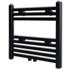 Radiator port-prosop încalzire centrala baie, drept, negru, 480x480 mm GartenMobel Dekor