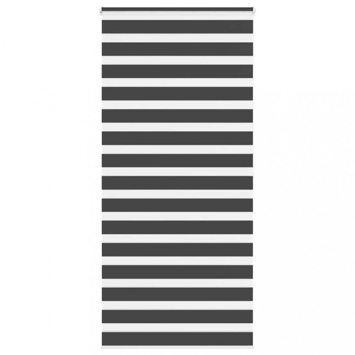 Jaluzea tip zebra neagră lățime țesătură 100,9 cm poliester