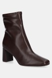 Steve Madden botine Hurst culoarea maro, cu toc drept, 11003498