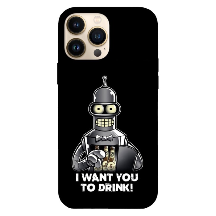 Husa compatibila cu Apple iPhone 15 Pro Max, Viceversa, model I want you to drink Futurama , Silicon, TPU
