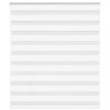 Jaluzea tip zebra alb lățime țesătură 125,9 cm poliester