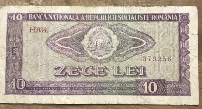 (BNK A) Romania bancnota 10 lei 1966