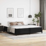 Cumpara ieftin Pat cu saltea Negru 200 x 200 cm Piele artificială