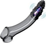 Extensie penis Vibrating Dots Sleeve Negru
