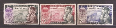 Monaco 1953 - Cea de-a 50-a aniversare a descoperirii anafilaxiei, Stampilat foto