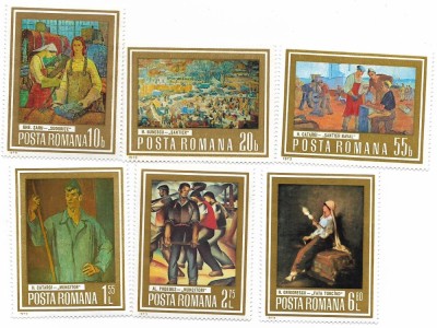 Romania (548) - Reproduceri de arta - Munca, 1973 - serie neobliterata foto