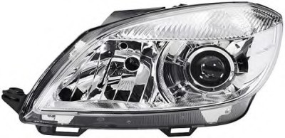 Far SKODA FABIA (5J), 04.2010-03.2015; ROOMSTER/PRAKTIK (5J2), 04.2010-, HELLA, fata, partea stanga, tip bec H7+H7+PY21W+W5W; electric; cu motor; foto