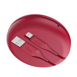 Cumpara ieftin Cablu Date Usb la Lightning Uniq Halo cu Organizator 12W 1.2m Rosu