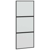 Cumpara ieftin Usa glisanta, negru, 90x205 cm, sticla securizata si aluminiu