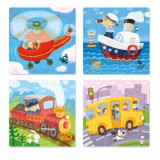Puzzle 4 in 1 Vehicule Dodo, 72 piese, 3 ani+