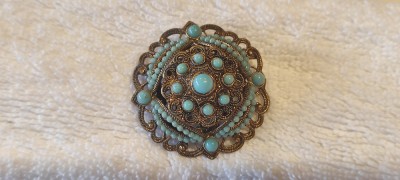 BROSA unica BOHEMIA 1850 - 1900 manopera EXCEPTIONALA vintage SPLENDIDA de efect foto