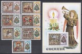 Grenada 1970 - Crăciun - Panouri din tavanul Biserica Sf. Martin, Zillis, Serie + Colita, MNH