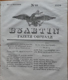 Ziarul Buletin , gazeta oficiala a Principatului Valahiei , nr. 81 , 1839