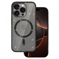 Husa MagSafe pentru Apple iPhone 16 Pro, OEM, Glitter, Transparenta foto