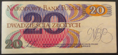 Bancnota 20 ZLOTI - POLONIA anul 1982 *cod 48 = A.UNC++ foto