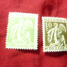 2 Timbre Belgia 1932 Ceres , val. 2 si 10c