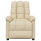 Fotoliu rabatabil, crem, material textil - 3