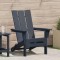 vidaXL Scaun pliabil Adirondack Bleumarin 74.5 x 80.5 x 90 cm HDPE