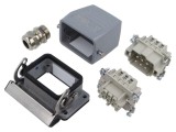 Conector HDC WEIDM&Uuml;LLER HE 6 pini 24A 500V tată-mamă dimensiune 3 metalic