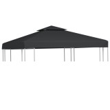 Copertina Rezerva Pavilion 3x3m Gri Inchis vidaXL, Acoperis Protectie Ploaie &amp; Soare, 310 g/m&sup2;, Poliester