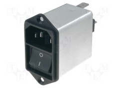Conector alimentare AC SCHURTER soclu tata 1A 250VAC IEC 60320 foto