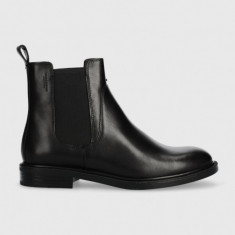 Vagabond Shoemakers ghete chelsea de piele AMINA femei, culoarea negru, cu toc plat, 5603.001.20