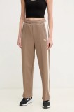 Puma pantaloni de trening femei, culoarea maro, modelator, 629797