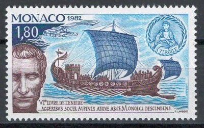 Monaco 1982 Mi 1566 MNH - 2000 de ani de la moartea lui Virgil foto