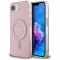 Husa iPhone 16e originala Guess IML Glitter Circle MagSafe, roz, GUHMPSE4HFGEREP
