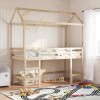 VidaXL Acoperiș Pat Copii 217x95,5x159 cm Lemn Mass Pin 846958