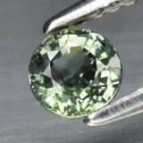 ~SAFIR NATURAL verde NETRATAT 4,43 mm. 0,50 ct. - Certificat de Autenticitate !