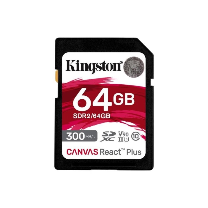 64GB Canvas React Plus SDXC UHS-II 300R/260W U3 V90 for Full HD/4K/8K, &quot;SDR2/64GB&quot; (timbru verde 0.03 lei)