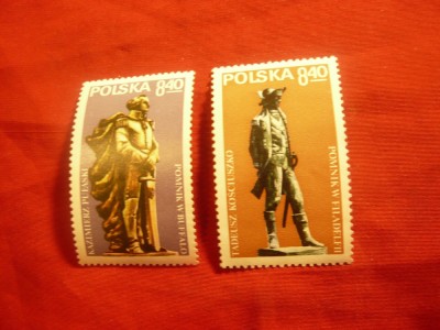 Serie Polonia 1979 - Sculptura - Statui , 2 valori foto